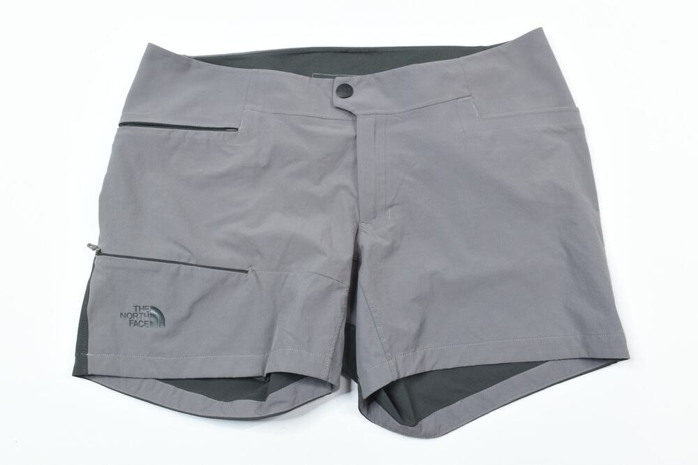 The North Face Hiking Cargo Shorts Womens 6 Gray Nylon Stretch 5" Outdoors